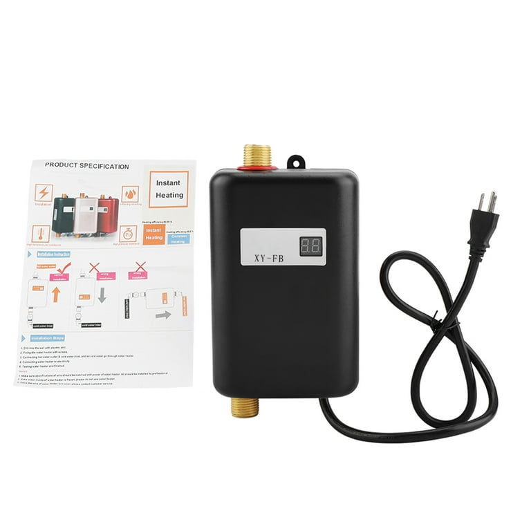Instantaneous Tankless Water Heater, Small mini 110V with remote control  operation,Constant Temperature Heating for Kitchen and Bathroom, LCD Touch