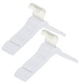 thumbnail image 2 of 20 Luxury Slim Space Saving Wooden Clothes Hanger with Squared Pant Bar Best for Shirts, Blouses, Pant, Dress, Hangers White (White - Shirt/Blouse, 20), 2 of 6