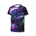 thumbnail image 3 of Geometry Dash Spaceship Youth Kids Fashion T-Shirt Graphic Short Sleeve Shirt Tees Teenage T-Shirt For Boy Girl, 3 of 9