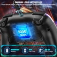 thumbnail image 3 of Wireless Switch Pro Controller Compatible with Switch / Switch Lite / Switch OLED / PC,Consloe 6-Axis Turbo Dual Vibration,Programmable with back buttons,Black (Purple + Green), 3 of 10