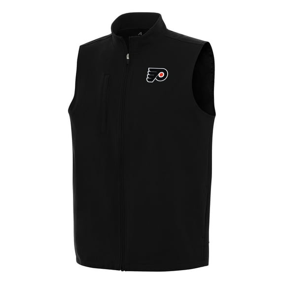 Men's Antigua Black Philadelphia Flyers Regard Full-Zip Vest