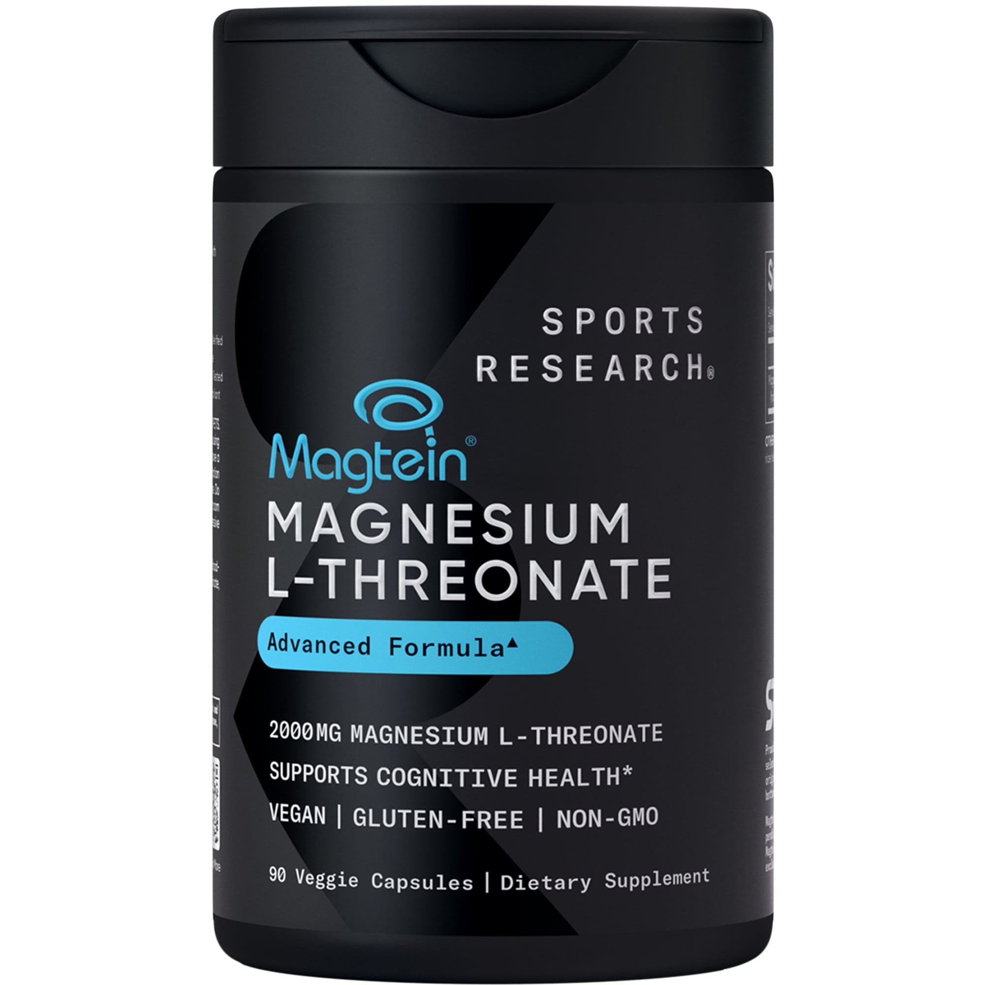Sports Research® Magnesium L-Threonate 2000mg w/Magtein®, 90 Count