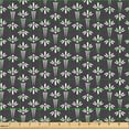 thumbnail image 2 of Ambesonne Floral Fabric by the Yard Upholstery, Flowers Nouveau Pattern Art, 5 Yards, Dark Purple Grey and White, 2 of 5