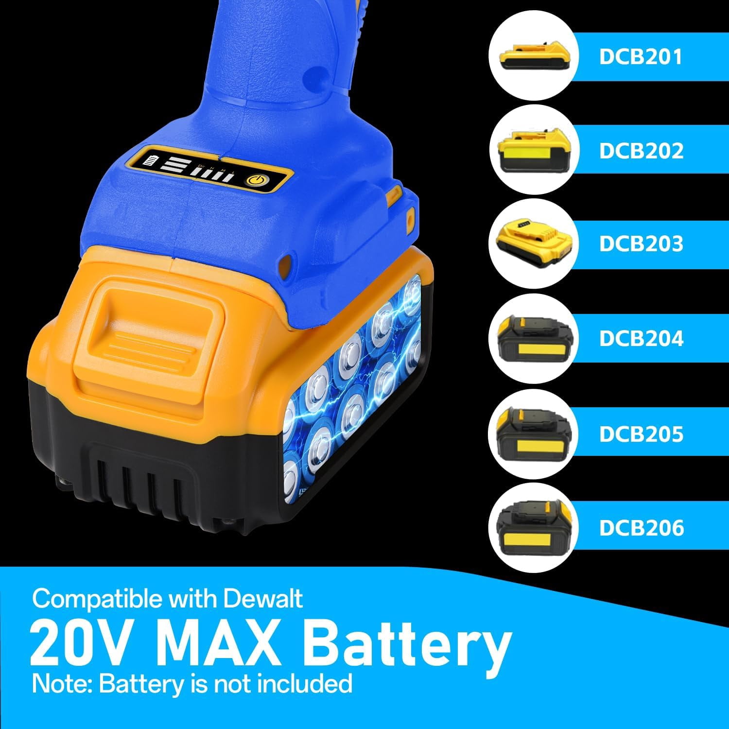 Angle Grinder Compatible with Dewalt 20V Max Battery,Cordless Grinder,4-1/2" Blades Brushless Grinder for Cutting, Griding & Polishing,Battery Powered Angle Grinder(10000RPM,NO Battery & Wheels)