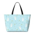 thumbnail image 2 of Xecao Cute Bunny for versatile beach bag for women includes zipper pockets and waterproof material, ideal for vacations and adventures., 2 of 7