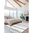 thumbnail image 2 of White Boho Area Rug for Bedroom 2.7x5 Ft Geometric Stripes Triangle Super Soft fuzzy Throw Rug Non-Slip Fluffy Plush Indoor Floor Carpet for Living Room Nursery Home Decor, 2 of 8
