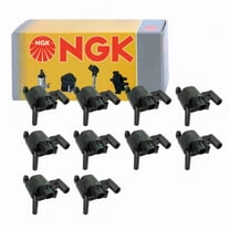 10 pc NGK 48687 Ignition Coils for 2505-303681 36-8071 56028394AB 56028394AC 56028394AD E1005 E408 GN10372 IC508 IC585 UF-378 UF-505 UF378 Spark Plug Wire Boot Fits select: 2003-2005 DODGE RAM 1500