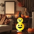 thumbnail image 4 of JoyMoreHome Halloween Pumpkin Light Decorations, Battery Operated, Stacked Smiling Pumpkin Decoration with Witch Hat, for Porch, Patio and Living Room, 4 of 6