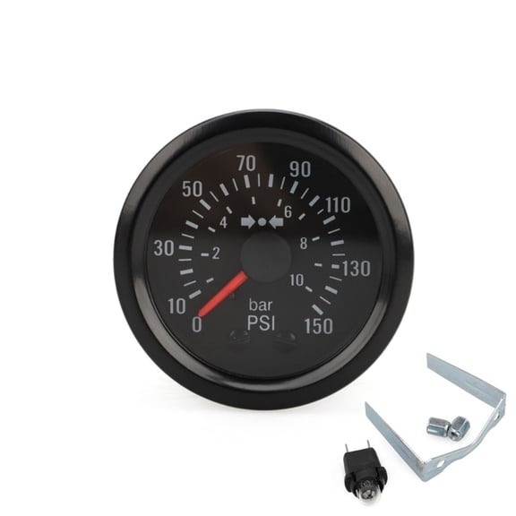 ZPAQI 2-1/16" (52mm) VDO Barometer 0-10BAR/0-150PSI Oil Pressure Gauge
