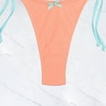 thumbnail image 5 of LIUJUNSHOP Women's Solid Scoop Neck Push Up Padded Brazilian Thong Bikini Swimsuit Bathing Suit, 5 of 5