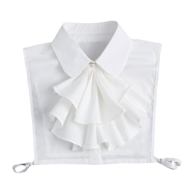 Ruffle Fake Collar Half Shink Blusa Ropa elegante Collar falso para mujeres