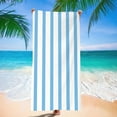 thumbnail image 4 of Yhmxh Large Stripe Beach Towels, 30" x 60" Microfiber Cotton Velour Beach Towels, Stripe Pool Towels, Quick Dry Large Swim Towels for Adults and Kids, High Absorbent Bath Towels for Bathroom, 4 of 6