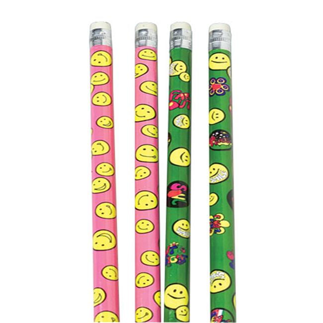 US Toy Company KA113 Neon Smile Pencils - Pack of 12