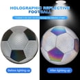 thumbnail image 4 of Balones de fútbol de entrenamiento que brillan intensamente, fútbol reflectante holográfico (4 colores reflectantes) Ehuebsd Para estrenar, 4 of 8