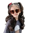 thumbnail image 6 of Kids Girls Ponitail Wig, 18" Long Children Wavy Ponitail Hair Pieces Black Wig Synthetic Fake Hair Clip On Poni Tails Cosplay Hair Extensions for 4-10Years, 1/2/4 Pack, 6 of 6