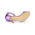 thumbnail image 5 of BLISSFUL STEP Lace Up Open Toe Stiletto Heeled Sandals for Women Taro Purple 6, 5 of 7