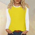 thumbnail image 2 of Hearthz Women’s Long Sleeve Basic Shirts Crewneck Colorblock Womens Summer Tops Fall Tops Casual Workout Women's Tops, Tees & Blouses, 2 of 6