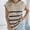 Khaki, variant on ATENAR T Shirts for Women Solid Shirts Crew Neck Short Sleeve Tops Khaki L