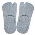 thumbnail image 3 of Esquirla Women's Flip Socks Tabi Split Toe Two Toe Low Cut Flat Invisible Socks Gray, 3 of 8