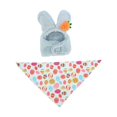 thumbnail image 2 of Conjunto de disfraz de ganso de Pascua, gorro con orejas de conejo y bandana con estampado de huevo. Azul, 2 of 8