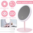 thumbnail image 1 of LNGOOR 1 Color Lighting Modes LED Vanity Mirror with Light  USB Charging Lighted Cosmetic Mirror with Storage Tray, 1 of 1