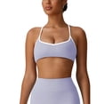 thumbnail image 2 of Blmnix Sports Bras Bra for Women Seamless Bras Halter Bra High Support Bandeau Bras Purple Wireless bras for Women,S, 2 of 8