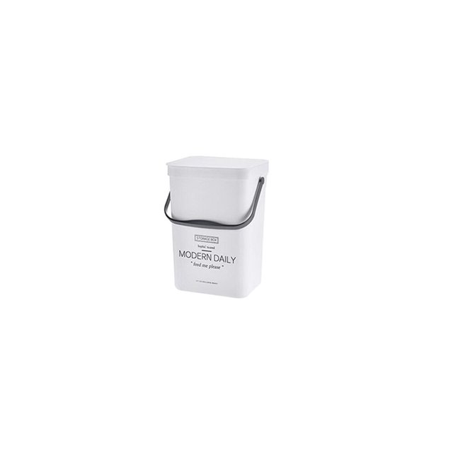 Moyic Cubo de basura portátil ambiental de la pared de los PP del cubo de basura con la tapa para el retrete de la cocina del hogar Organizadores de utensilios de cocina Numero 3 Moyic HA026913-03