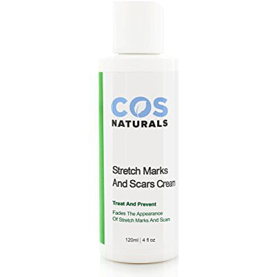 cos naturals anti stretch mark and scar cream natural organic treat & prevent body moisturizer with peptides vitamin c b e hyaluronic acid best for pregnancy 4 (Best B And B Cream)