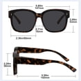 thumbnail image 6 of Women's Trendy Large Square Polarized Fit-over Sunglasses Tortoise Shell, 6 of 6