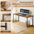 thumbnail image 2 of 63" Computer Desk, Modern Office, Study & Gaming Desk with Storage, Large Legroom, Sturdy Metal Frame, 2 of 8
