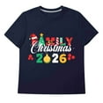 thumbnail image 4 of Matching Family Christmas Pajama Sets 2025 Cute Graphic Short Sleeve Family Matching Outfits Trendy Long Pants Sleepwear 2 Piece His and Hers Pajamas Sets, 4 of 6