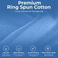 thumbnail image 5 of Dan River Washcloth for Face 12 pack Soft Absorbent and Quick Drying Durable Cotton Face Towel - Medium Blue, 5 of 8