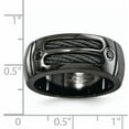 thumbnail image 7 of Edward Mirell Black Ti Cable & Spinel Sterling Silver Bezel 9.5mm Band, 7 of 7