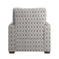 thumbnail image 5 of Weston Home Svolvar Modern Fabric Upholstered Square Arm Chair, Brown/Blue Diamond Pattern Fabric, 5 of 7