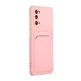 thumbnail image 3 of Galaxy S20 Case, Slim Soft Fit Shockproof Protection Case Dropproof Non-Slip Silicone Case with Card Slots Soft TPU Bumper Phone Wallet Case for Samsung Galaxy S20, Pink, 3 of 6