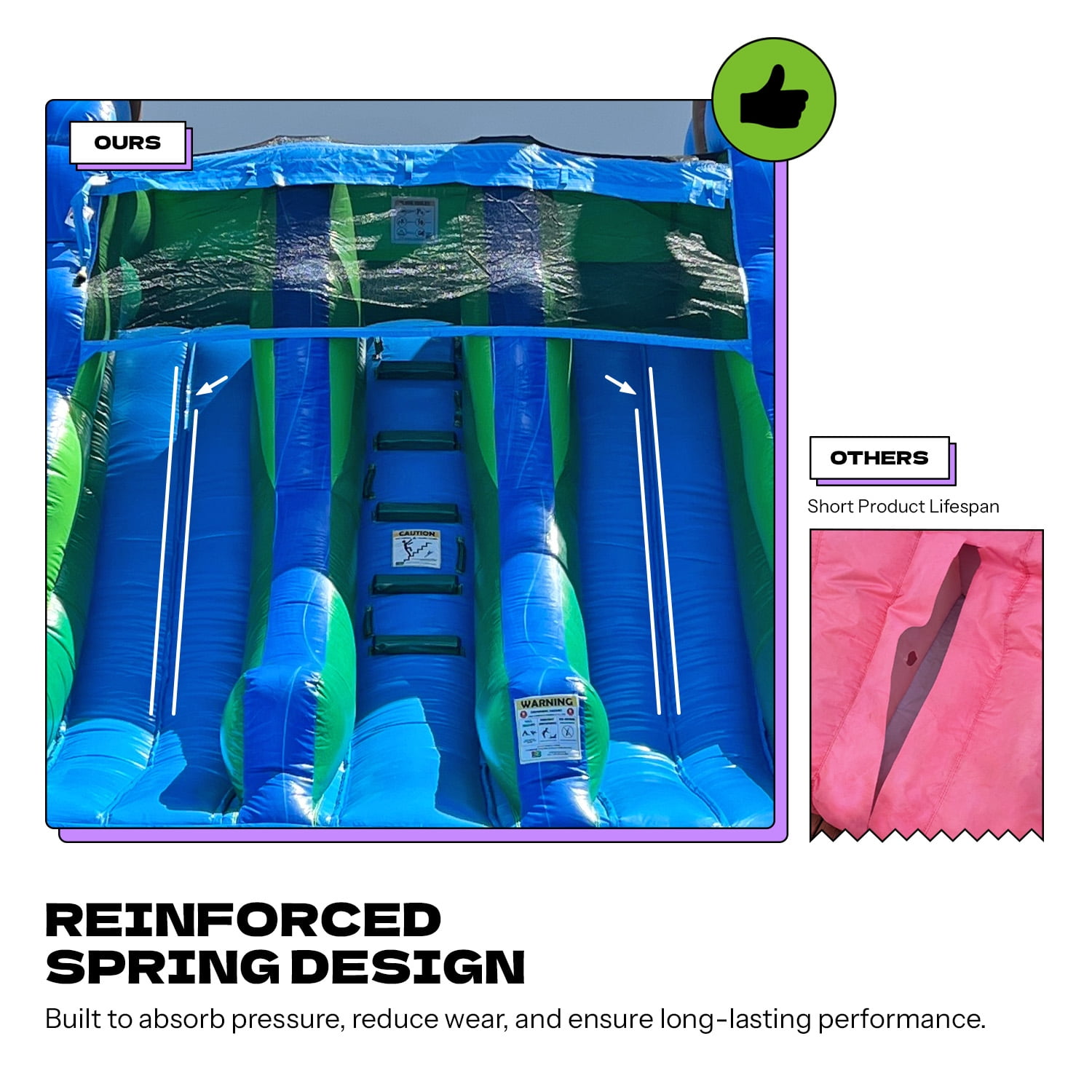 POP JUMP 13ft Topical Inflatable Dual Lane Slide with Pool for Kids & Adult, Include Blower