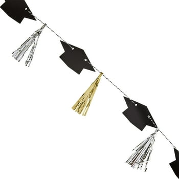 Graduation Silver & Gold Tassel Garland, 6', by Way To Celebrate