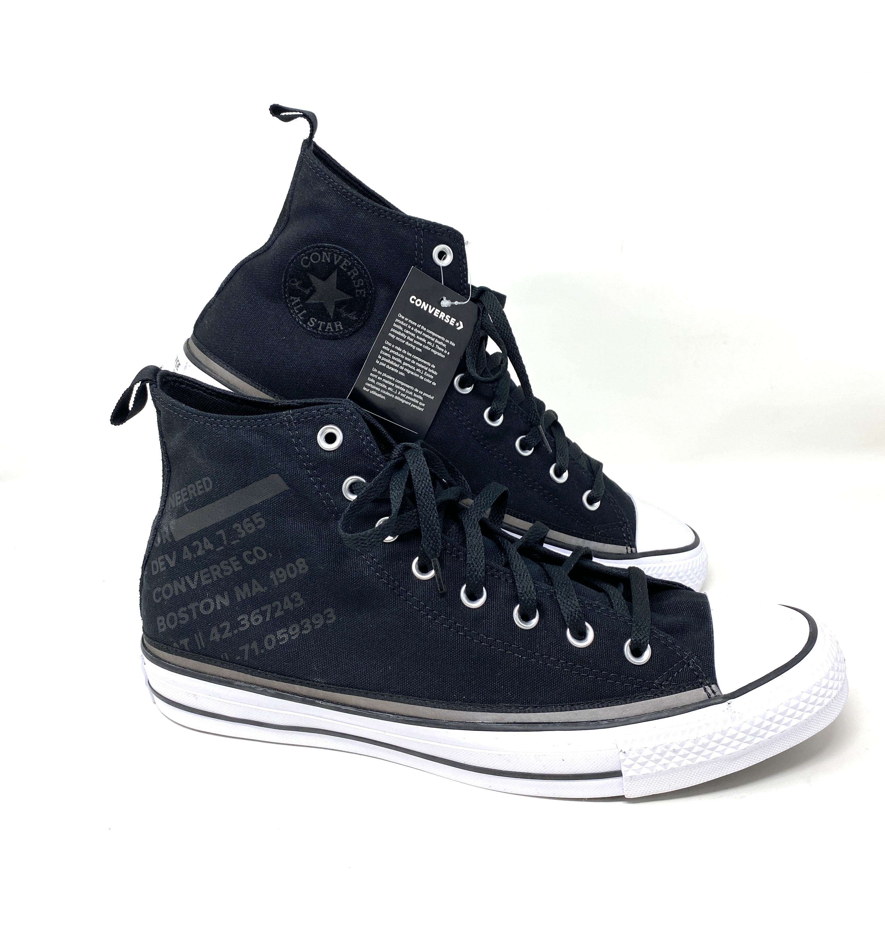 Converse Men's Chuck Taylor AS HI Canvas BLACK Lemon Venom Sneakers 169403F  