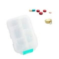 thumbnail image 1 of Tignapoo Organisateur de Pilules de Voyage Compact à 10 Compartiments - Étui Portable pour Vitamines et Médicaments en Blanc, 1 of 7