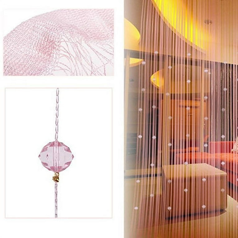 Crystal Glass Curtain Beads Door Window Bead Curtains Strings Decor Diy  100cm