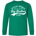 thumbnail image 3 of Inktastic Official Member of the Cool Big Brother Club Long Sleeve Youth T-Shirt, 3 of 5