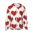 thumbnail image 1 of Lsque Love Pattern UPF 50+ Lightweight Sun Protection Men's Women's Long Sleeve Shirt, Hoodie Performance -Large, 1 of 7