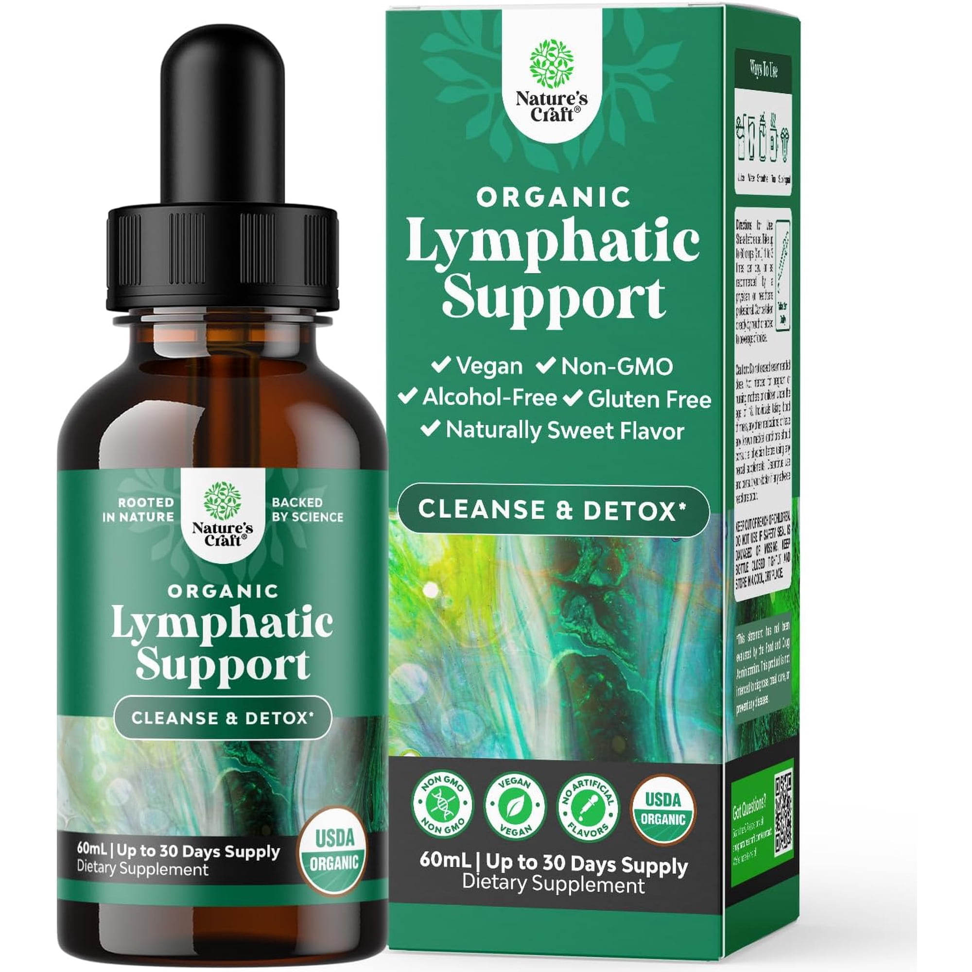 Natures Craft Organic Lymphatic Support Drops, Immune and Lymphatic Support Supplement, 2oz