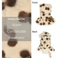 thumbnail image 5 of Fitwarm Fluffy Faux Fur Polka Dot Dog Dresses with Bowknot Doggie Dot Dress Button Girl Dog Coats Pet Jackets Cat Winter Clothes Hoodie Sweatshirt Brown Medium, 5 of 7