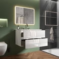 thumbnail image 4 of CITTANEO 30" Floating Bathroom Vanity with 3-Hole Ceramic Sink, Contemporary Bathroom Cabinet with 2 Drawers, White, 4 of 6