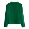 thumbnail image 5 of CILENON Trendy Outfits for Women 2024 Women's Long Sleeve Ice Silk Knit Skirt V Neck Cardigan (Green,XXXXXL), 5 of 5
