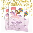 thumbnail image 2 of Darling Souvenir Purple Birthday Invitation Card Printable Elegant Fill or Write In Blank Party Invites 28 Pcs 5 x 7 Inches, 2 of 5