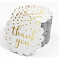 thumbnail image 4 of Inkdotpot 50 Pack Thank You Bridal Shower Favor Paper Tags Craft Real Gold Foil Hang Tags, 4 of 6
