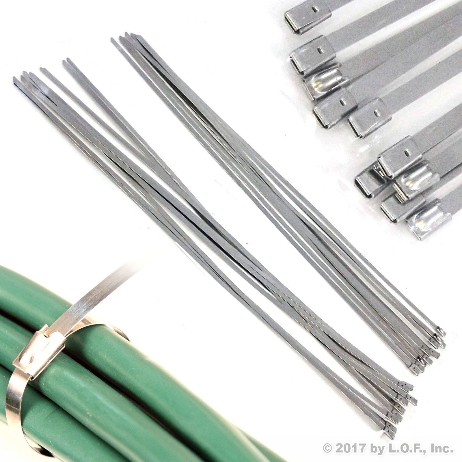 3/16 Stainless Steel Self-Locking Ball Lock Cable Ties 100, 24 Inch 3/16 Stainless Steel Self-Locking Ball Lock Cable Ties 100, 24 Inch