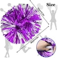 thumbnail image 2 of LINLIN Pom Poms Cheerleader 2 Pieces Metallic Cheerleading Pompons Flower Ball, Aerobics Cheerleading Pom Poms, for Sports Dance Cheerleading Pompons Plastic, 2 of 7